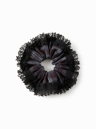 PLAID LACE SCRUNCHIE