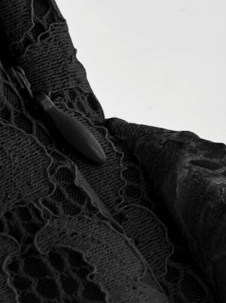 Lace Floral Bandeau Applique Mermaid Maxi Dress