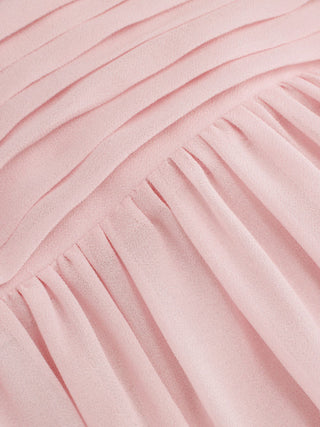 Chiffon Halter Neckline Backless A-Lined Maxi Dress