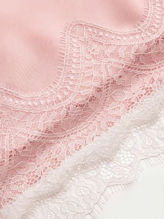 Satin High Rise Lace Panel Maxi Skirt