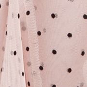 Mesh Low Rise Polka Dot Ruffled Flared Midi Skirt