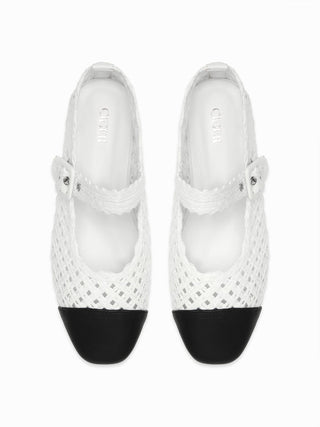 KNITTED MARY JANE FLATS