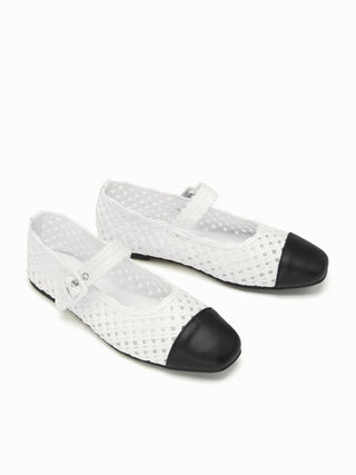 KNITTED MARY JANE FLATS