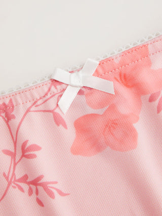 Mesh Mid Rise Floral Bowknot Lettuce Trim Mermaid Maxi Skirt