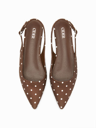 POLKA DOT SLINGBACK FLATS