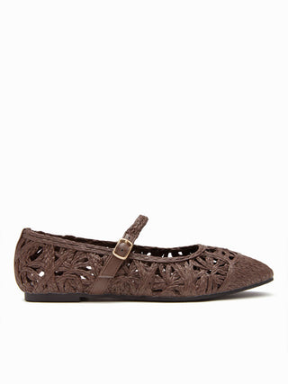 KNITTED MARY JANE FLATS
