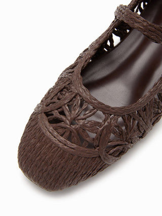KNITTED MARY JANE FLATS