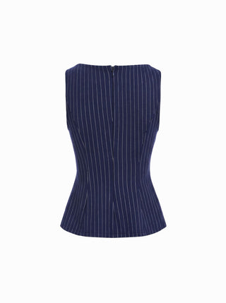 Stripe Boat Neck Tank Top