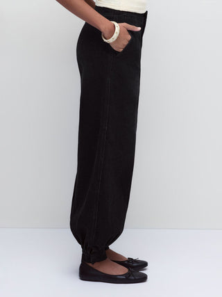 Denim Mid Rise Washed Jogger Jeans