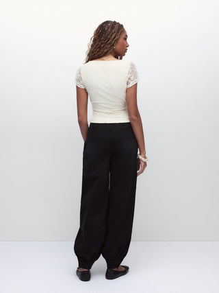 Denim Mid Rise Washed Jogger Jeans