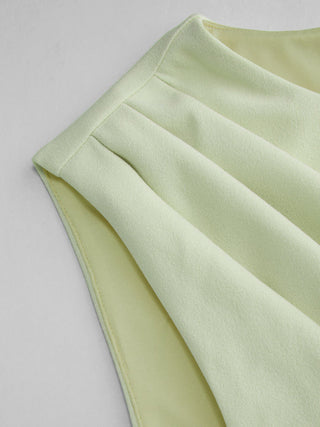 Round Neckline Ruched Maxi Dress