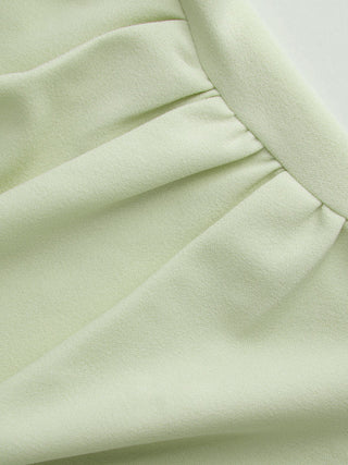 Round Neckline Ruched Maxi Dress