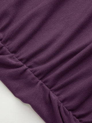 Boat Neck Ruched Tee