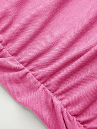 Boat Neck Ruched Tee
