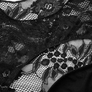 Lace Bandeau Round Neckline See-through Layered Top