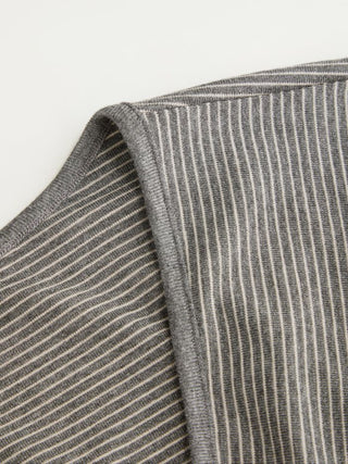 Lyocell-blend Striped V-neck Cloak Sleeve Ruched Tie Back Top