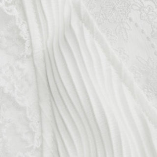 Textured V-neck Lace Trim Criss Cross Short Blouse