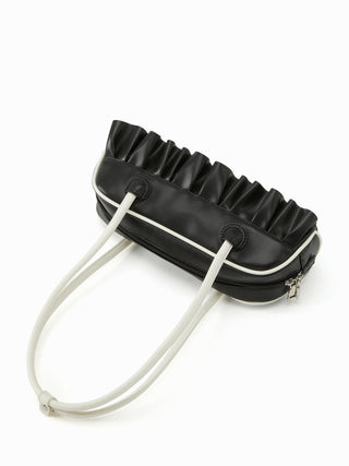 RUFFLE TRIM SHOULDER BAG