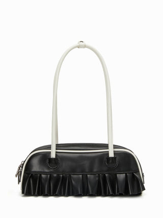 RUFFLE TRIM SHOULDER BAG