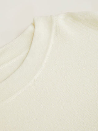 Knit Middle Sleeve Top With Belt