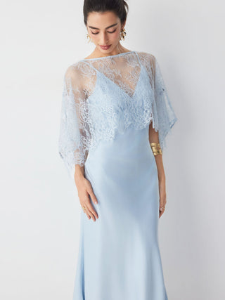 Lace Cape and Mermaid Maxi Dress Set