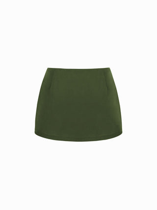Satin Low Rise Bodycon Mini Skirt