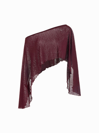 Textured Boat Neck High Rise Drawstring Slim Romper With Scarf