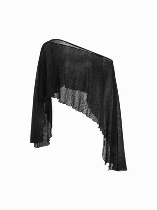 Textured Boat Neck High Rise Drawstring Slim Romper With Scarf