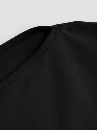 Chiffon Lace Trim Cape & Square Neck Flared Mini Dress Set