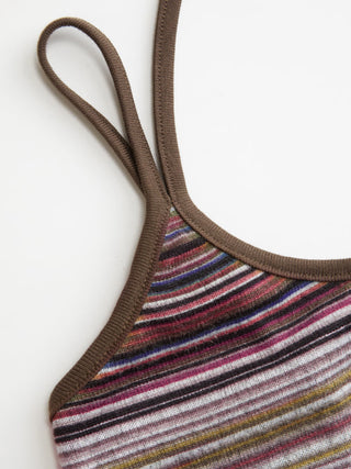 Jacquard Striped Scoop Neck Cami Top