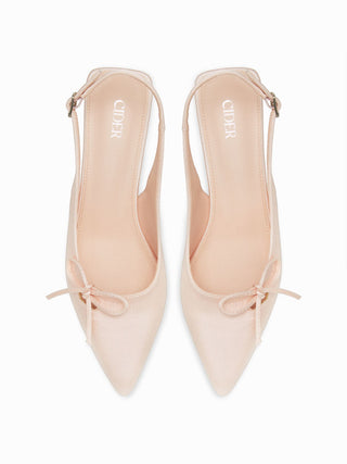 BOWKNOT SLINGBACK HEELS