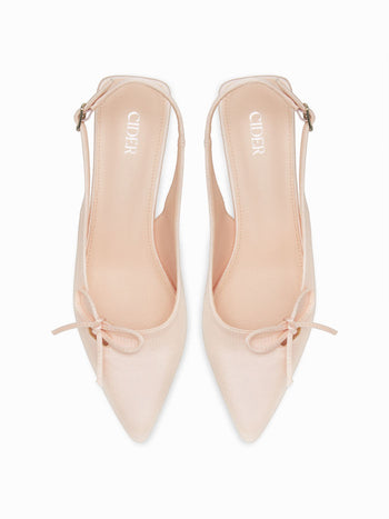 BOWKNOT SLINGBACK HEELS