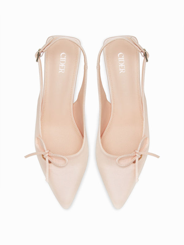 BOWKNOT SLINGBACK HEELS