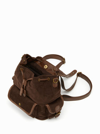 CORDUROY BUCKLE BACKPACK