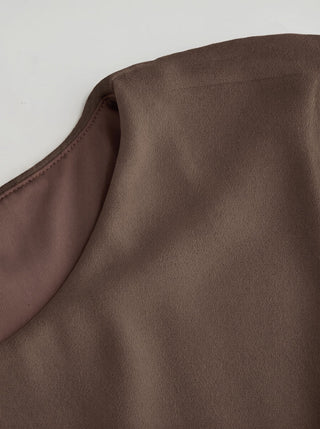 Asymmetrical Cloak Sleeve Mid Rise Wide Leg Jumpsuit With Cape