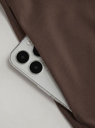 Asymmetrical Cloak Sleeve Mid Rise Wide Leg Jumpsuit With Cape