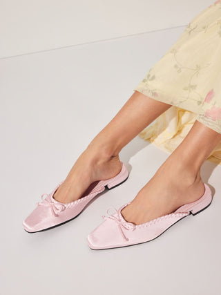 BOWKNOT SQUARE TOE FLATS