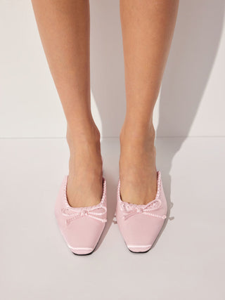 BOWKNOT SQUARE TOE FLATS