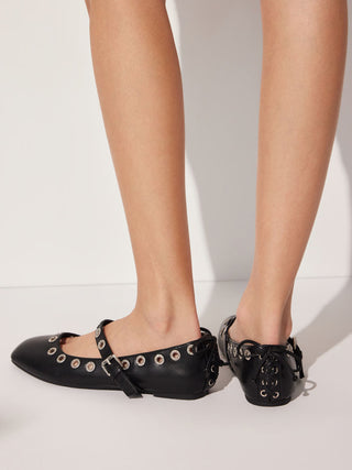 BOWKNOT DECOR MARY JANE FLATS For Daily Casual Music Festival/Live House Work