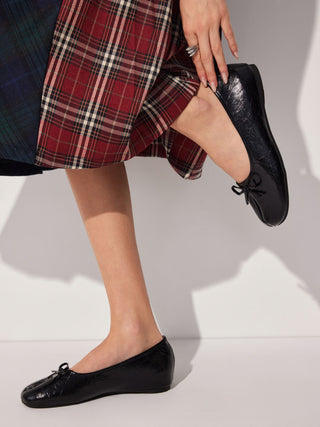 BOWKNOT DECOR SPLIT TOE MARY JANE FLATS For Daily Casual Date Picnic