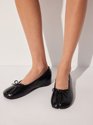 BOWKNOT DECOR SPLIT TOE MARY JANE FLATS For Daily Casual Date Picnic
