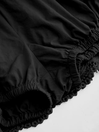 Cotton-blend Low Rise Textured Layered Ruched Mini Skort