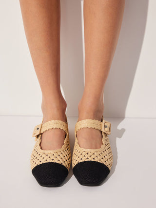 KNITTED MARY JANE FLATS