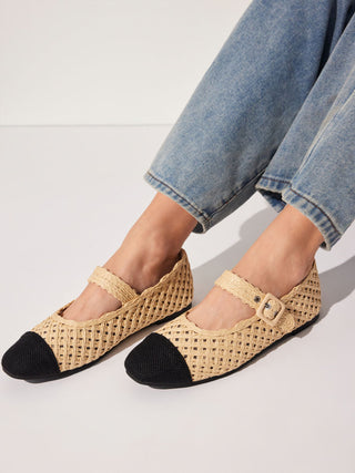 KNITTED MARY JANE FLATS