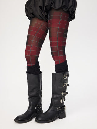 PLAID SHEER TIGHTS