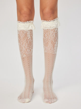 LACE TRIM OVER THE CALF SOCKS