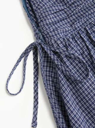 Linen-blend Mid Rise Drawstring A-line Midi Skirt