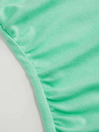 Cotton-blend Ruched Short Sleeve Tee