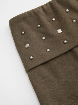 Cotton-blend Low Rise Metal Detail Micro Shorts