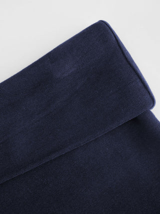 High Stretch Cotton-blend Fold Over Low Rise Straight Leg Trousers